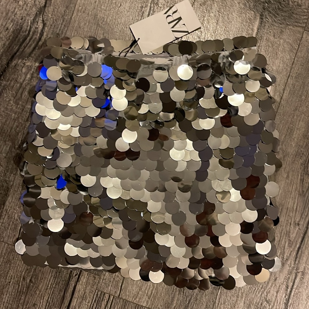Zara Sequin Skirt - Picture 4 of 10